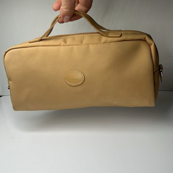 Longchamp Large Double Handle Clutch Zipper Nylon Dopp Bag Made in France - Picture 10 of 14